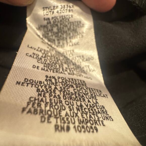 XSCAPE Women's Ruffled Off-the-Shoulder Short Sleeve Crepe Sheath Gown 12 NWT - Picture 10 of 14